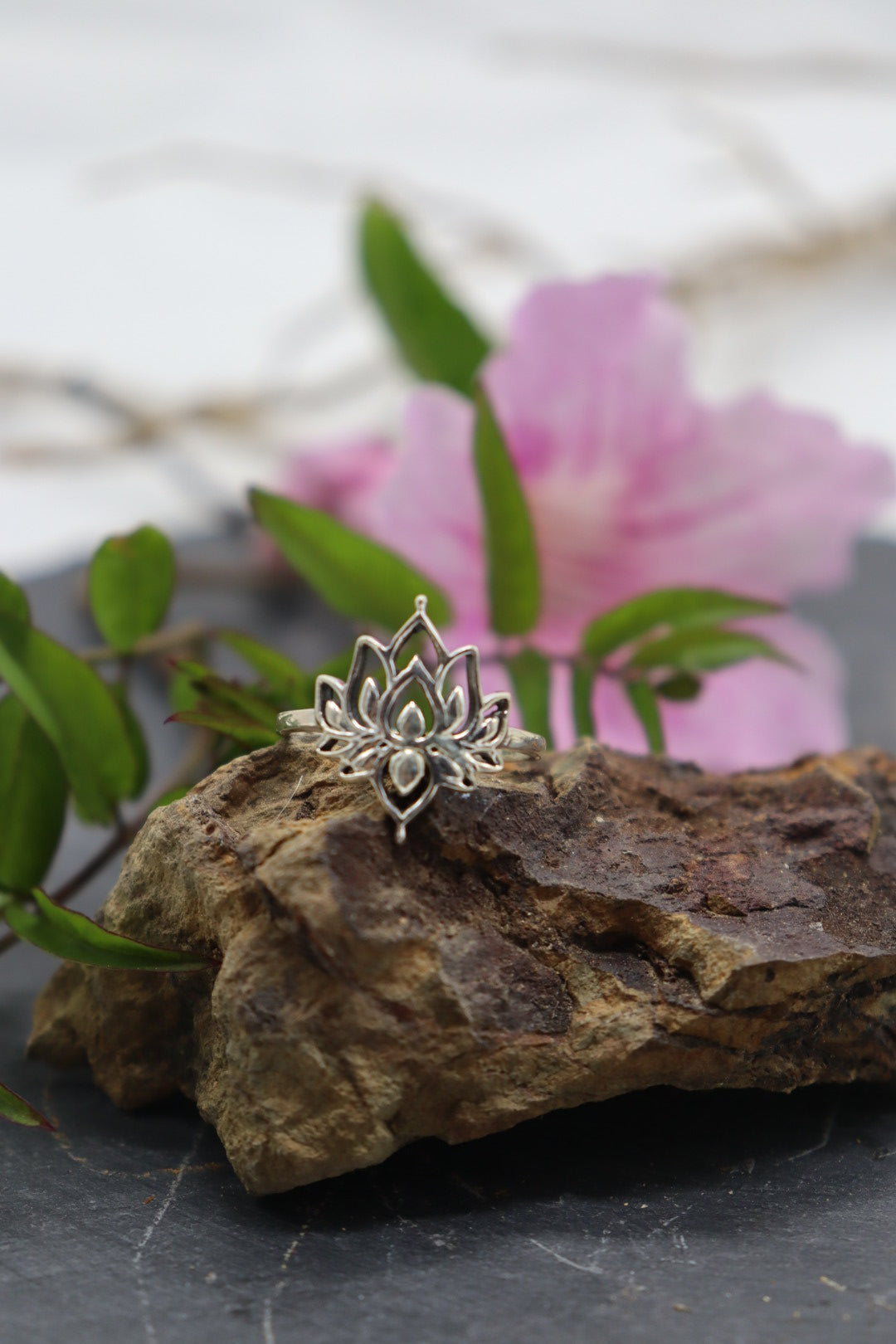 LOTUS SILVER RING