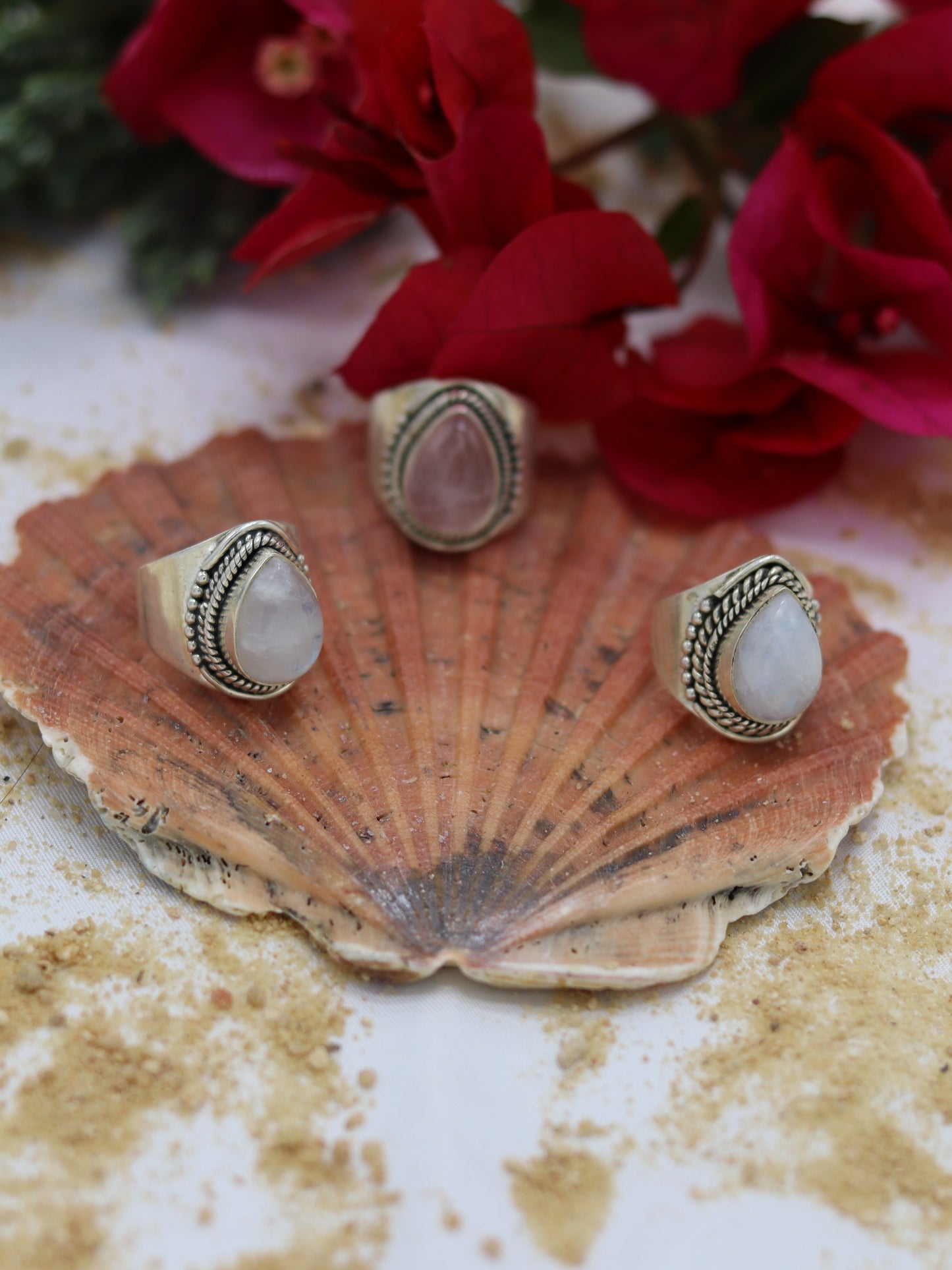 SILVER RINGS MOONSTONE
