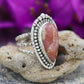 SILVER RING RHODOCHROSITE