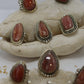 SILVER RING RHODOCHROSITE