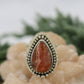 SILVER RING RHODOCHROSITE