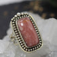 SILVER RING RHODOCHROSITE